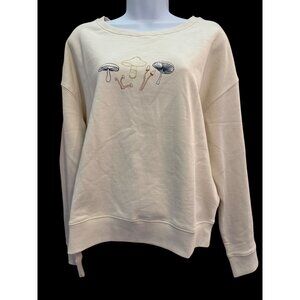 New Pact Baby Bellas Sweatshirt Mushrooms Size Large NWT